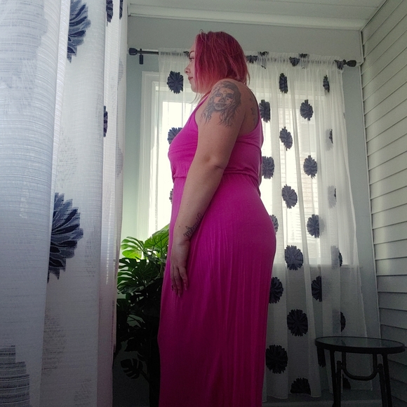 Nice collection pink soft comfy maxi dress 20-22 - Picture 2 of 6